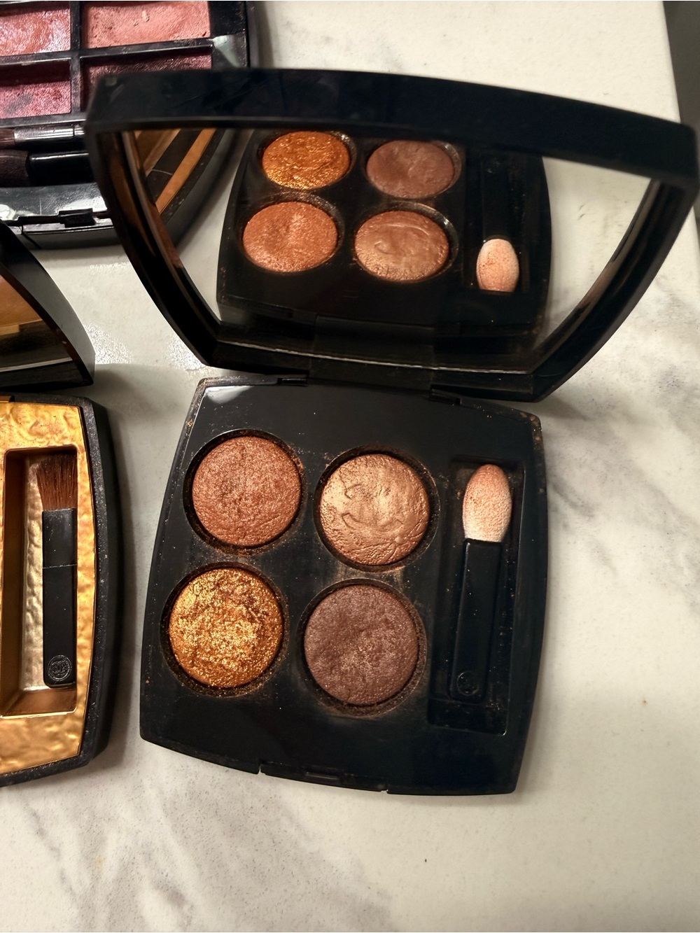 Luxury Shimmer Quad Eyeshadow Palette - Warm Bronze & Gold